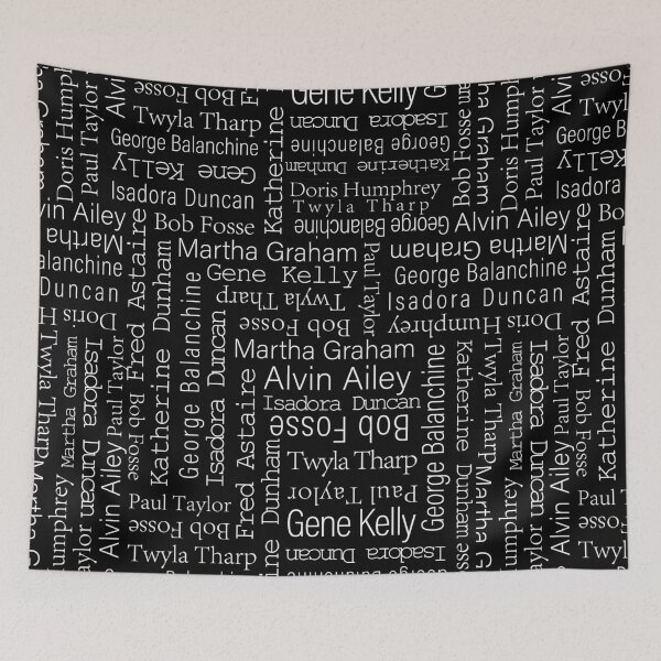 Item preview, White on Black Dance Pioneers Pattern designed and sold by kayleeoconnor.