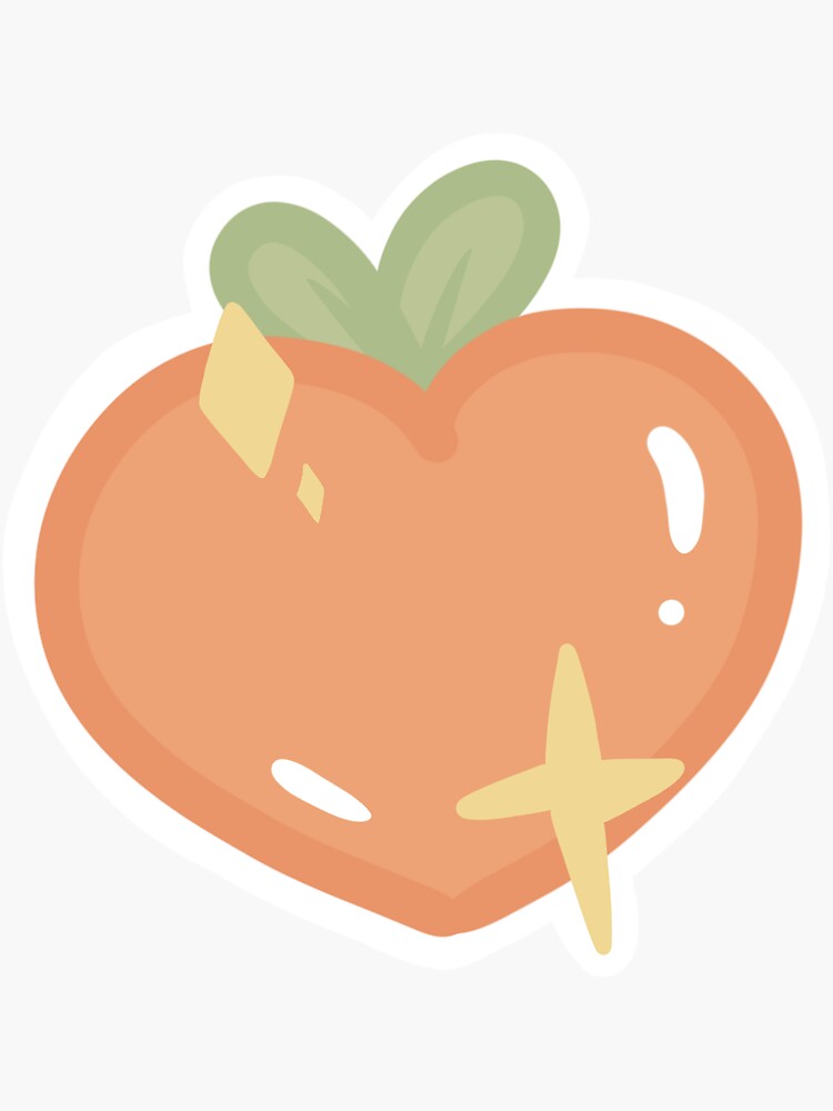 "heart peach" Sticker for Sale by babyhead Redbubble