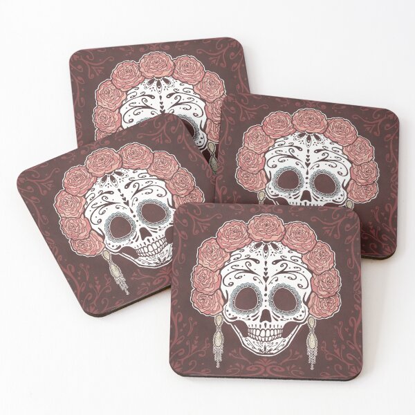 Item preview, Calavera Flores Rojas designed and sold by Stack.