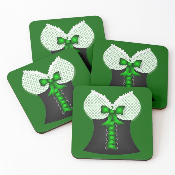 Aperçu de l'œuvre corset de lutin traditionnel irlandais des années 1980 St patricks day créée et vendue par LEILA ART SPACE.
