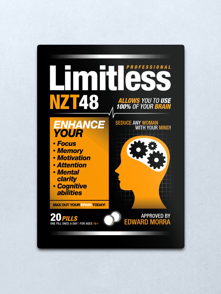 Limitless Pills Nzt 48 Original Version Metal Print By Soulthrow Redbubble