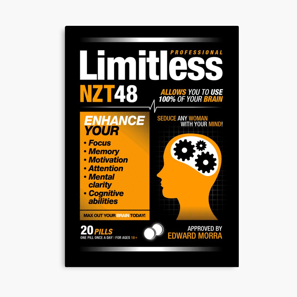 Limitless Pills Nzt 48 Original Version Poster By Soulthrow Redbubble