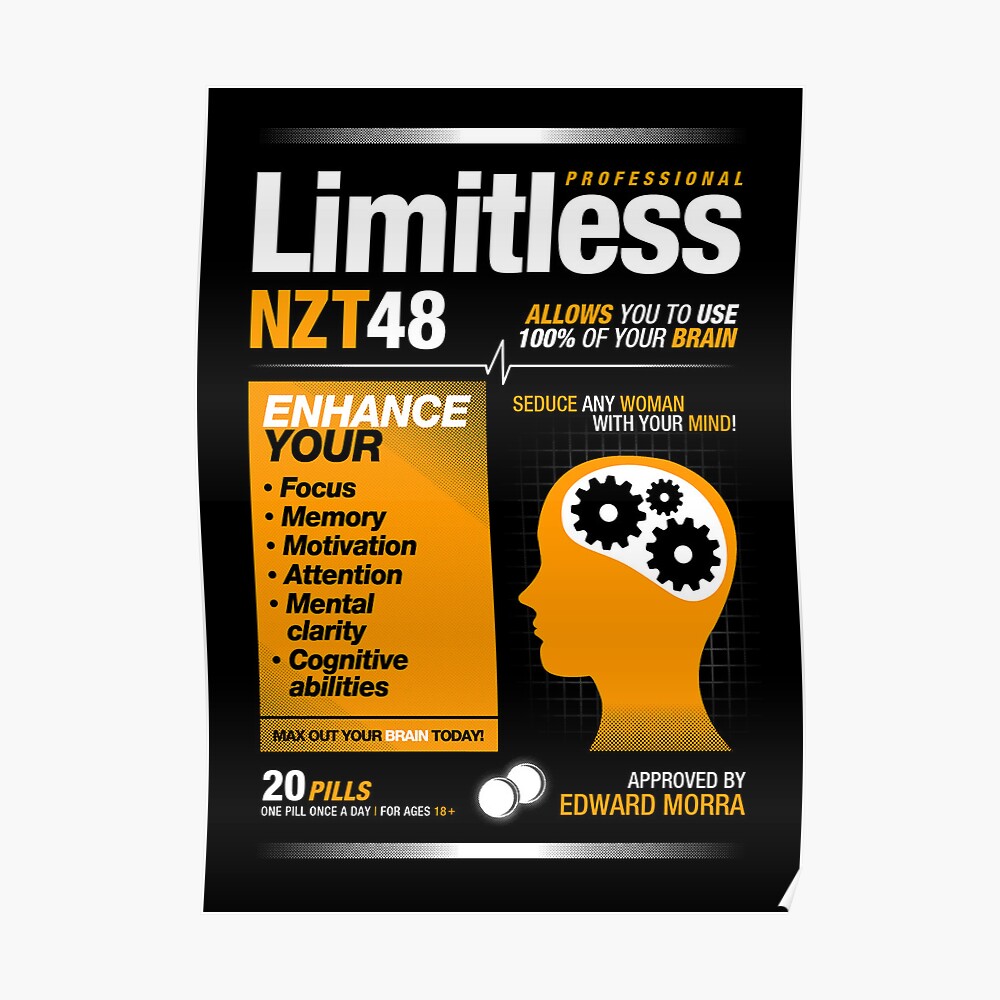 Limitless Pills Nzt 48 Original Version Art Print By Soulthrow Redbubble