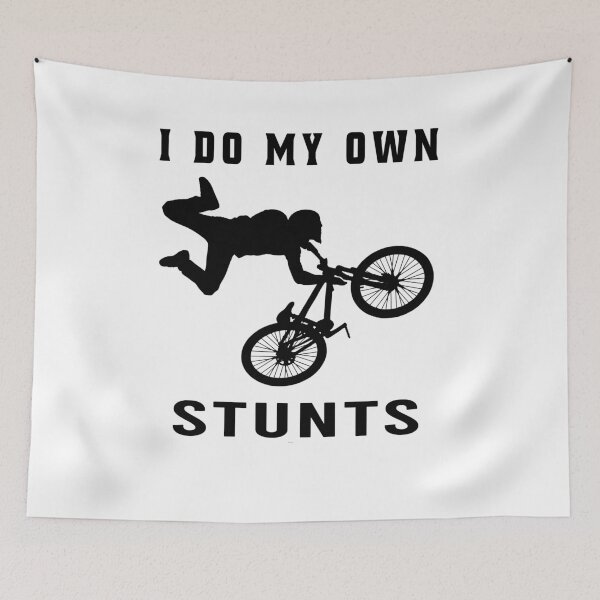 Item preview, I Do My Own Stunts Funny Mountain Biking designed and sold by osamamohamad.