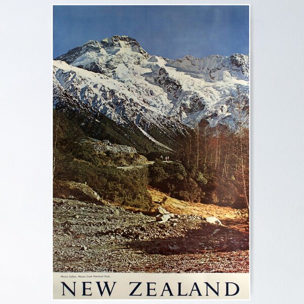 Item preview, New Zealand vintage travel poster designed and sold by stickart-marek.