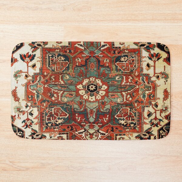 Item preview, Antique Persian Heriz Rug Print designed and sold by Vicky Brago-Mitchell®.