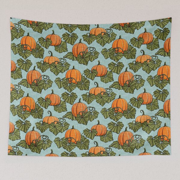 Item preview, Copy of Pumpkin Patch - blue  - fall designed and sold by littlearrow.