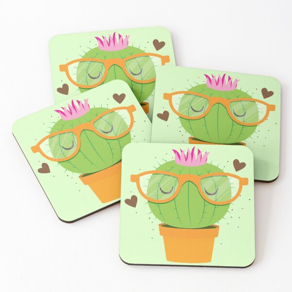 Item preview, Super Kawaii Nerdy Hipster Cactus designed and sold by jazzydevil.