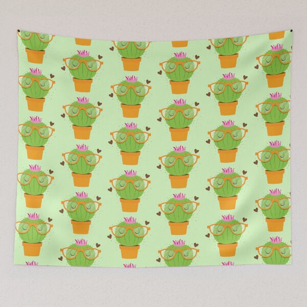 Item preview, Super Kawaii Nerdy Hipster Cactus designed and sold by jazzydevil.