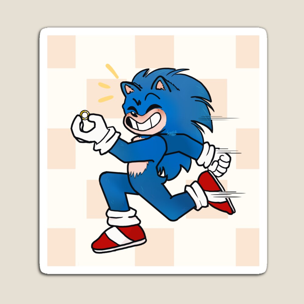 Super Sonic from the Sonic The Hedgehog 2 Movie Digital Print Sticker for  Sale by AniMagnusYT