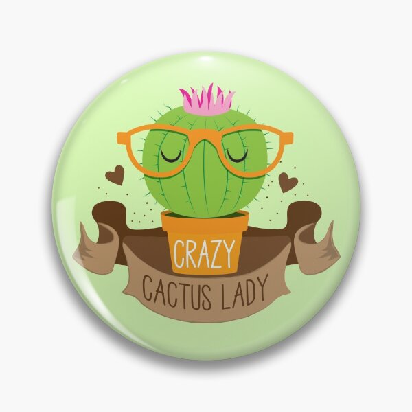 Item preview, CRAZY CACTUS LADY (with cacti glasses banner) designed and sold by jazzydevil.