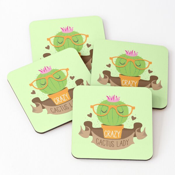 Item preview, CRAZY CACTUS LADY (with cacti glasses banner) designed and sold by jazzydevil.
