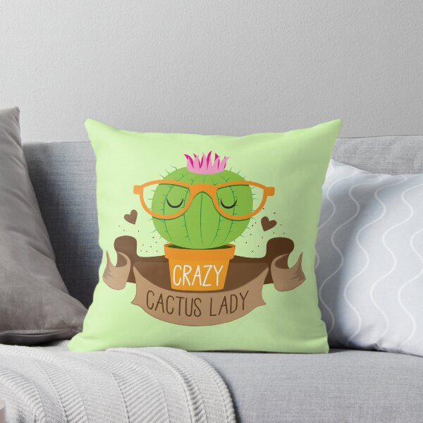 Item preview, CRAZY CACTUS LADY (with cacti glasses banner) designed and sold by jazzydevil.