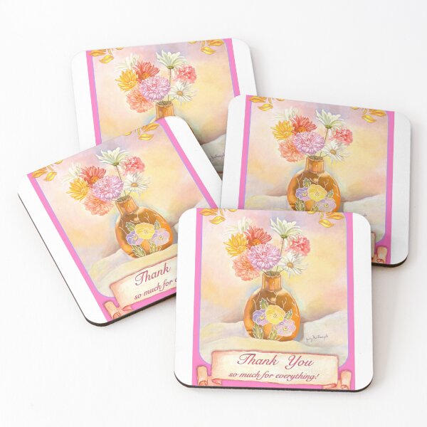 Item preview, VASE OF CHRYSANTHEMUMS THANK YOU designed and sold by Judy Mastrangelo.