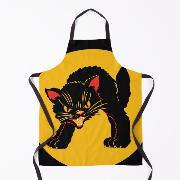 Item preview, Vintage Retro Fraidy Black Cat designed and sold by Pink Pineapple Works.