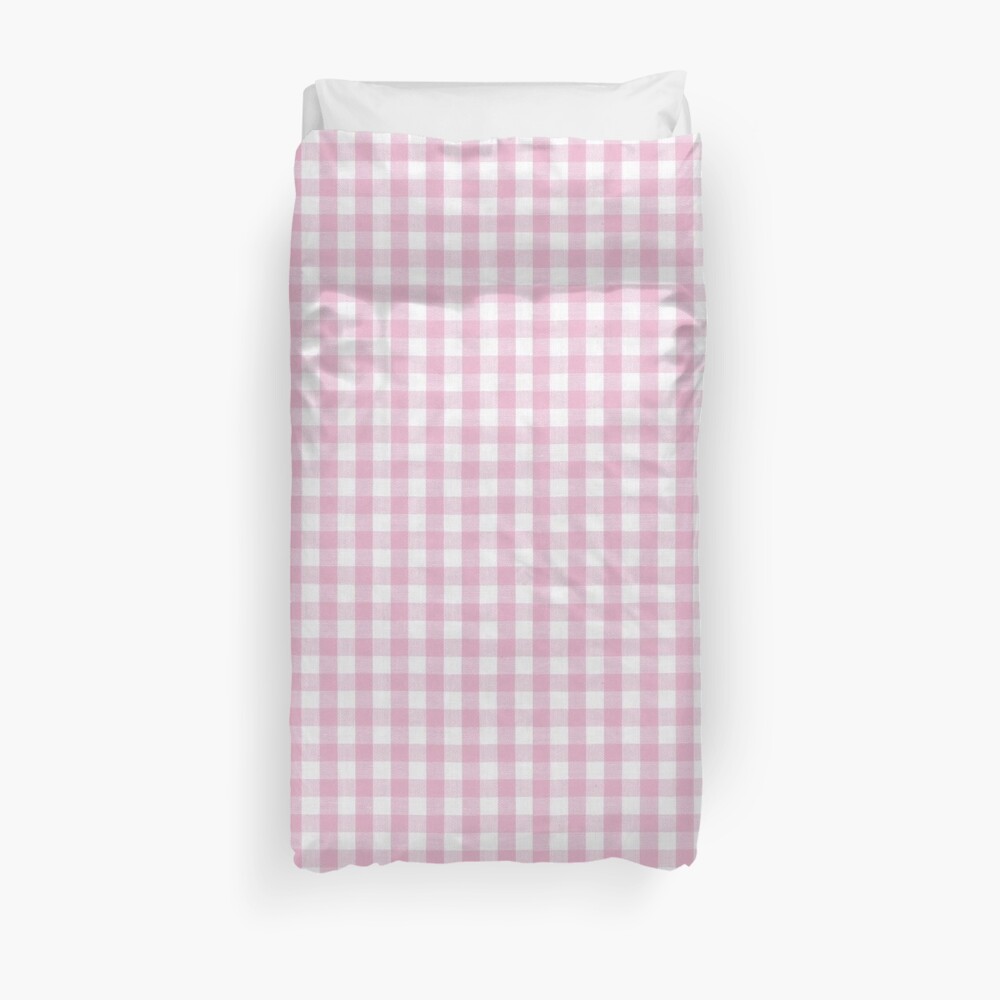 "Pink gingham" Duvet Cover by viripasta Redbubble