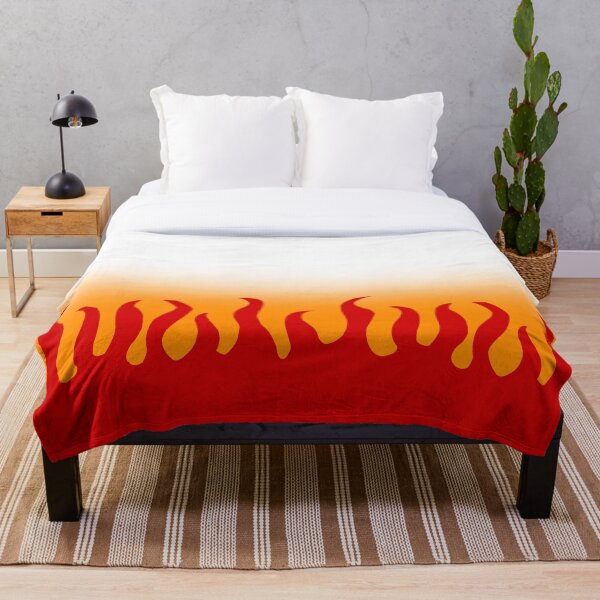 Demon Slayer Kyojuro Rengoku Haori Pattern Throw Blanket