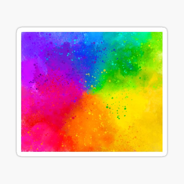 Painted Color Wheel Sticker
