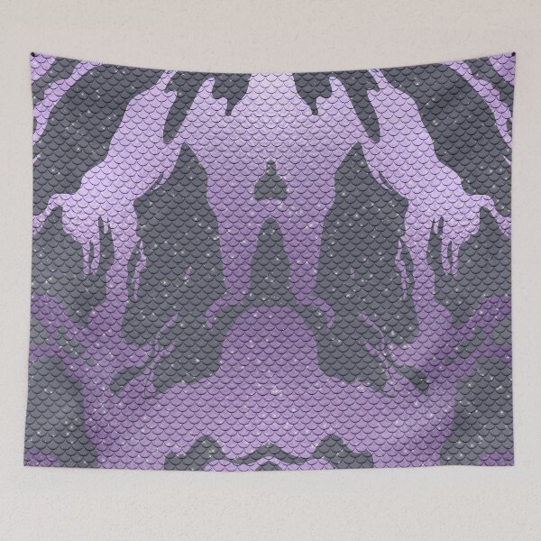 Item preview, Purple Metallic Mermaid Pattern Cute Magical Animal Lover designed and sold by NicholiCosplay.