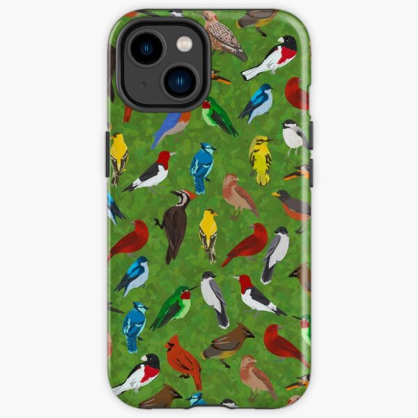 Backyard and Forest Birds on Leafy Background  iPhone Tough Case