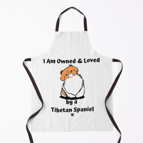 Item preview, Cute Funny Tibetan Spaniel (Tibbie) Design - Owned and Loved by a Tibetan Spaniel - Red and White Parti designed and sold by Monica C. Webster.