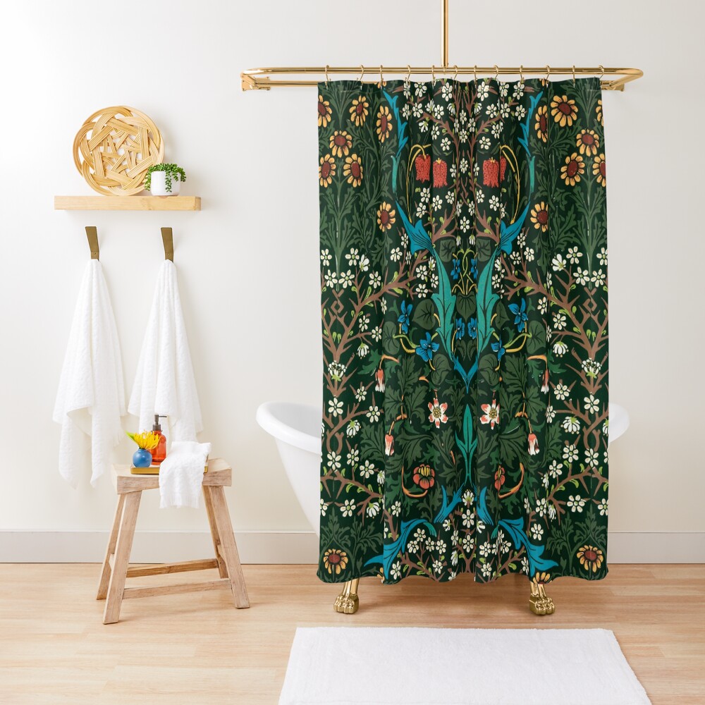 Blackthorn by William Morris, 1892 Shower Curtain