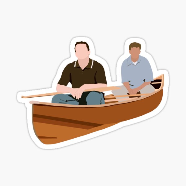 Chandler and Joey's canoe Sticker