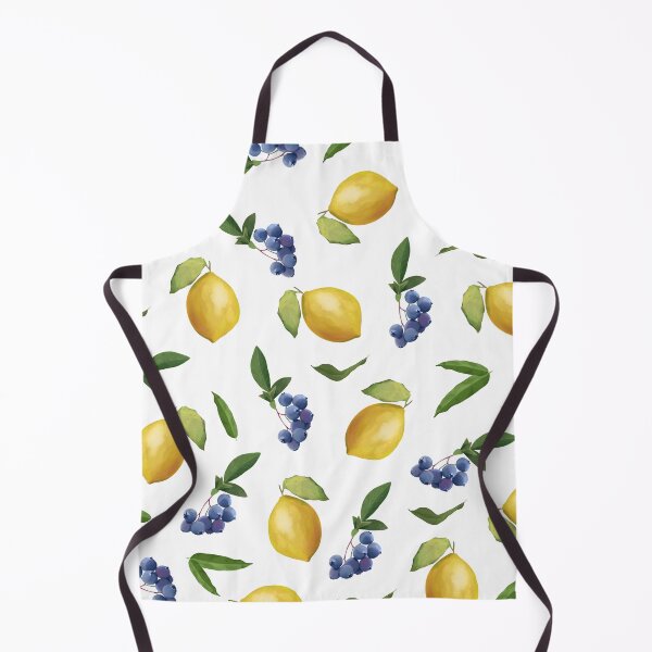 Item preview, Lemon Blueberry Pattern on White Background designed and sold by Pantonia.