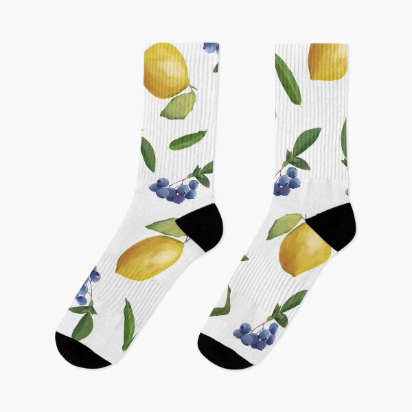 Item preview, Lemon Blueberry Pattern on White Background designed and sold by Pantonia.