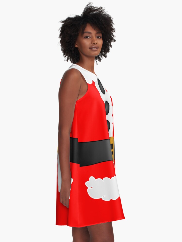 Alternate view of merry christmas cute Santa Claus A-Line Dress