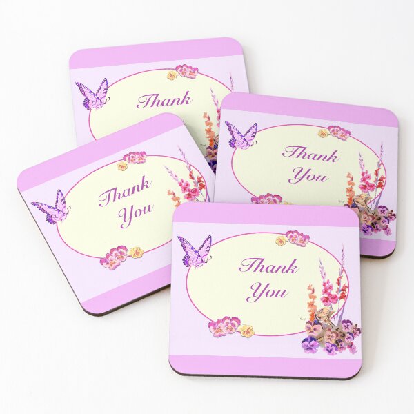Item preview, PANSY AND BUTTERFLY THANK YOU designed and sold by Judy Mastrangelo.