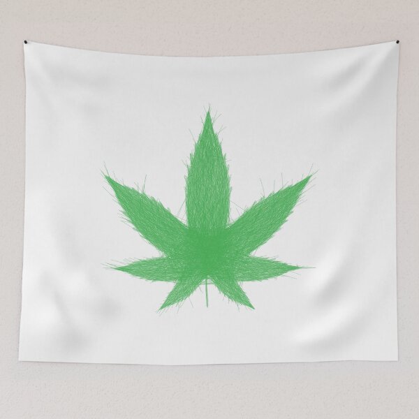Item preview, Green Bezier Weed Leaf  designed and sold by Cloudy--Skies.