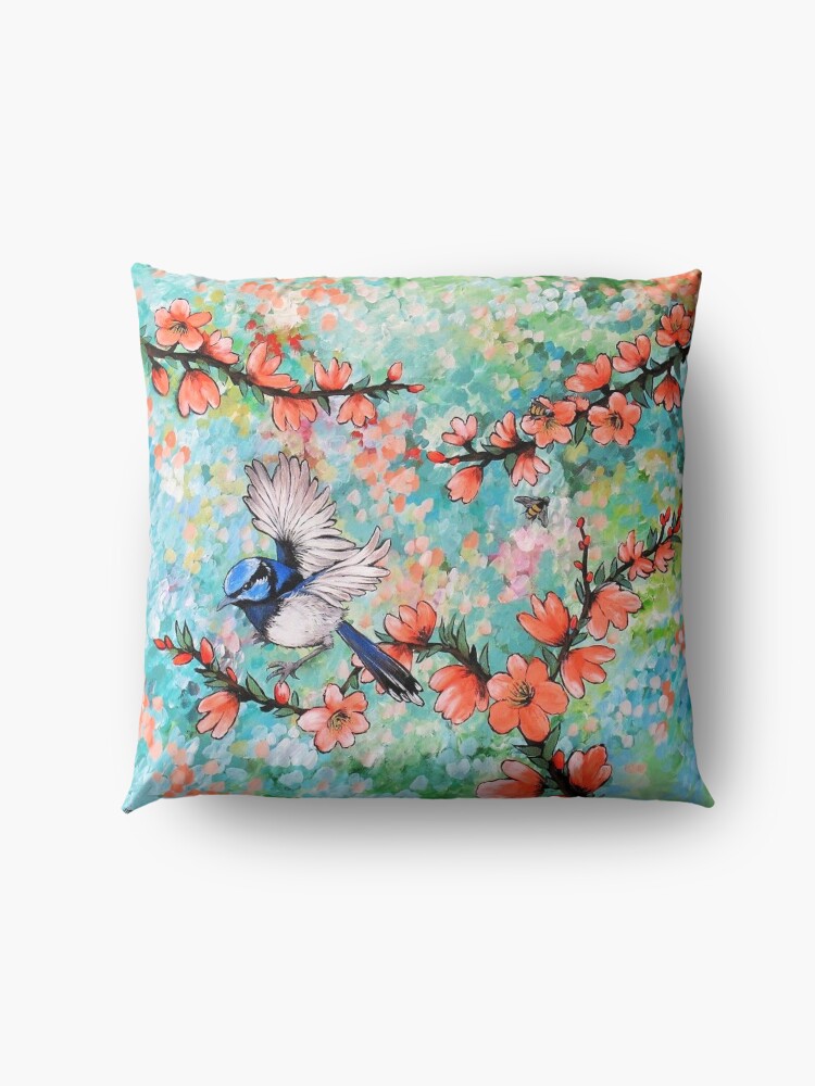 Alternate view of Colours of the Garden Floor Pillow