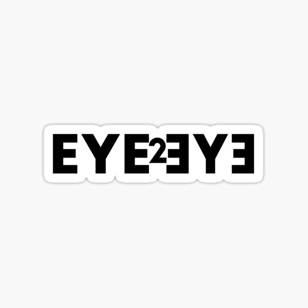 "eye 2 eye black" Sticker for Sale by karimbenaicha1 Redbubble