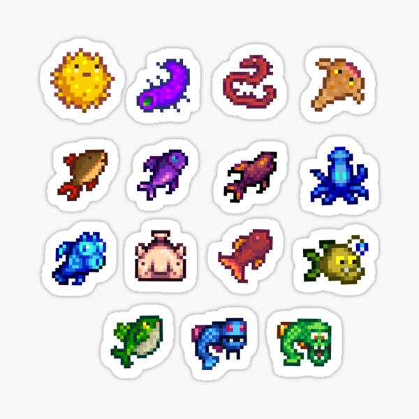 Stardew Valley Pixel Fish - Blobfish | Sticker