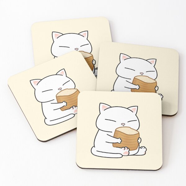 Item preview, White Chubby Cat Toast designed and sold by Takeda-art.