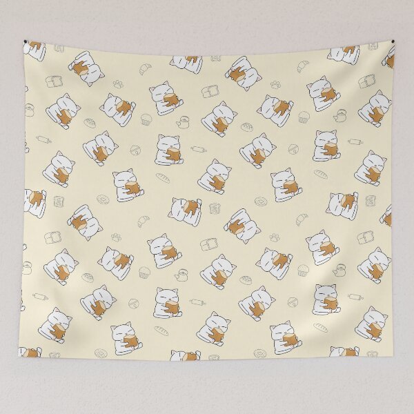 Item preview, White Chubby Cat Toast designed and sold by Takeda-art.