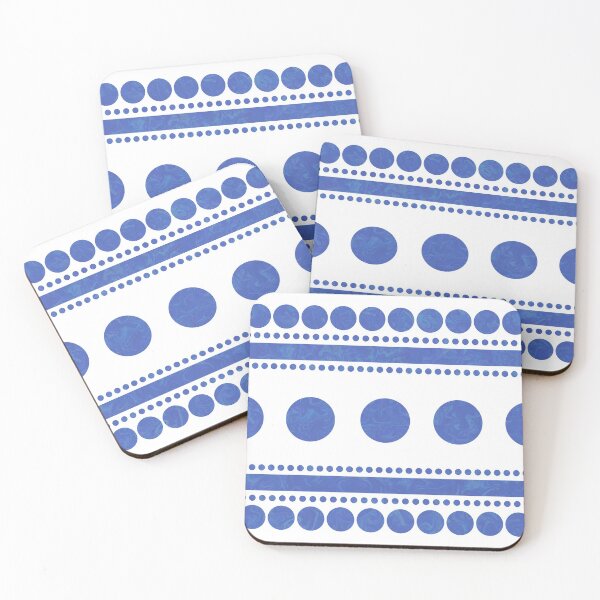 Item preview, Blue Dots And Stripes Pattern designed and sold by MFGB-Creations.