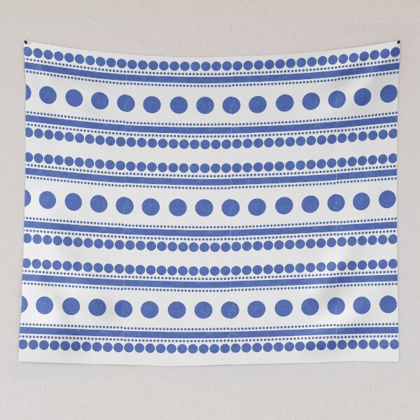 Item preview, Blue Dots And Stripes Pattern designed and sold by MFGB-Creations.