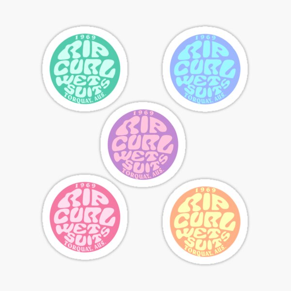 Rip Curl Inspired Rainbow Sticker Pack Sticker