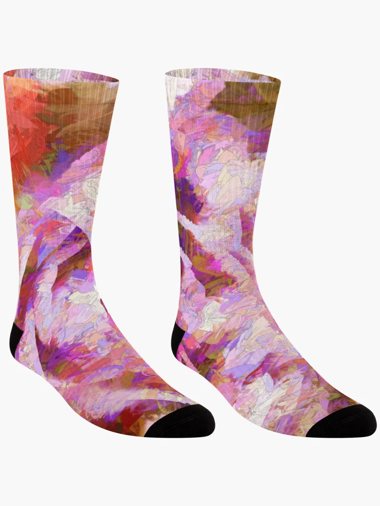 Thumbnail 3 of 5, Socks, ABSTRACT ROSE designed and sold by Margi.