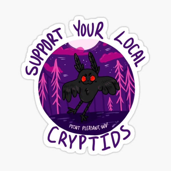 Item preview, Support Your Local Cryptids- Mothman designed and sold by fruitbat55.