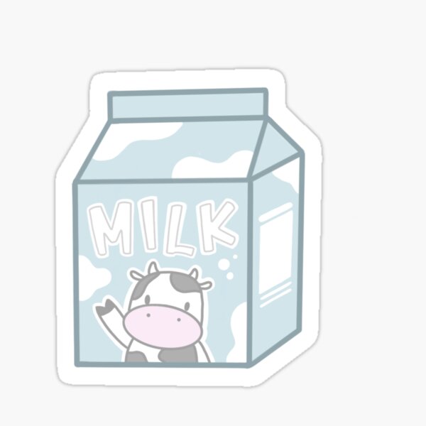 "Cow Milk Carton" Sticker for Sale by madebygen Redbubble