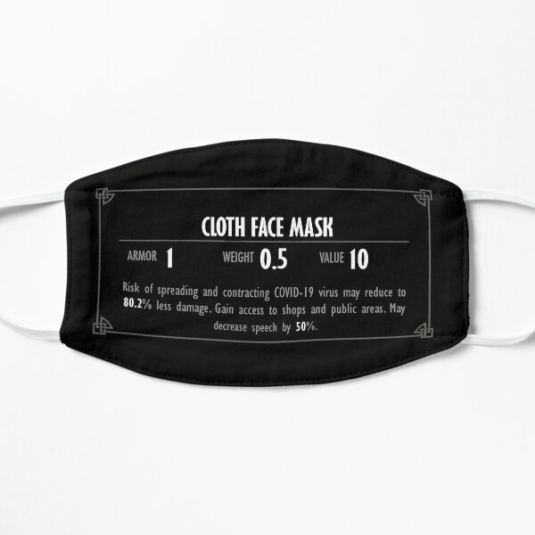 Description du masque en tissu Skyrim Masque sans plis