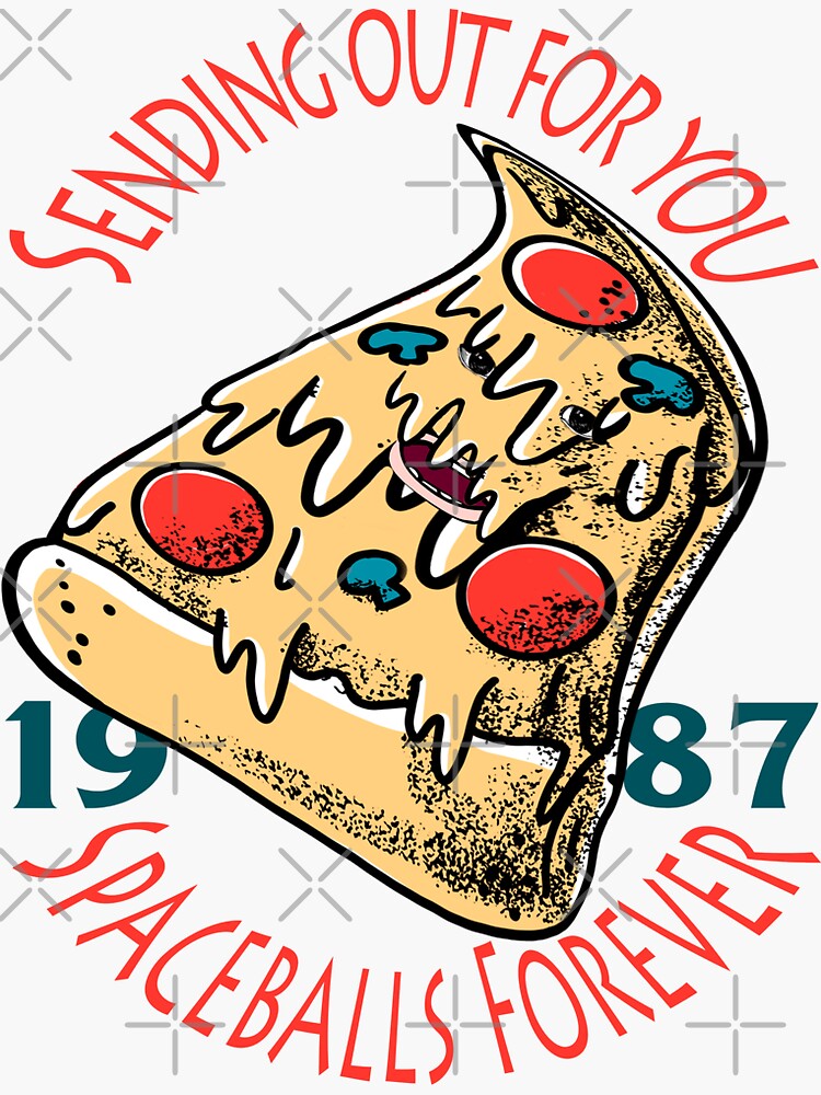 Funny Spaceballs Pizza The Hutt Retro Artwork Sticker For Sale By Urtops Redbubble