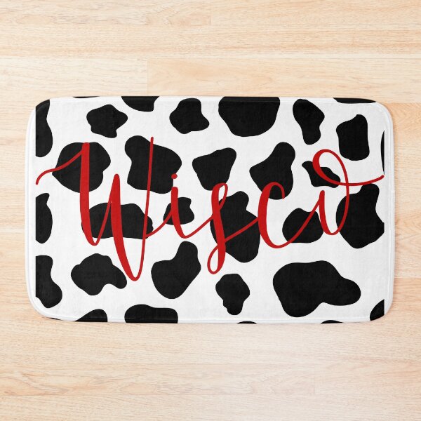 Item preview, Wisconsin, Wisco, Cow Print Calligraphy designed and sold by Mallory Marchese.