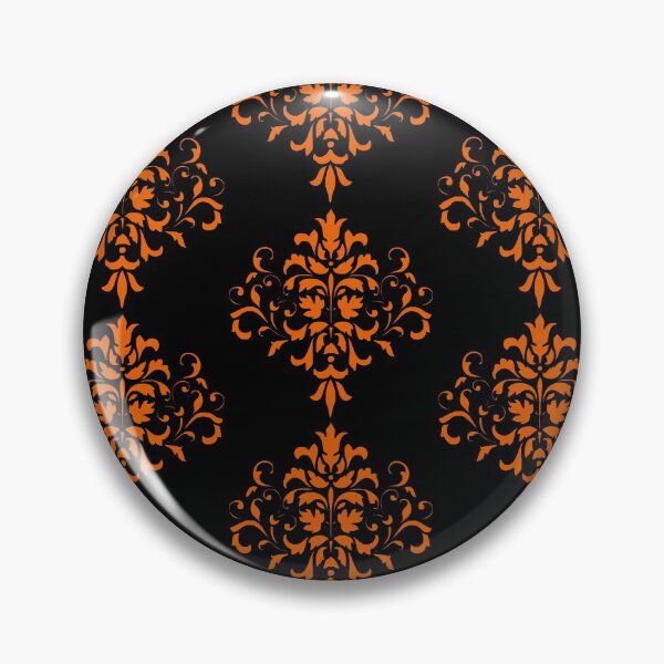 Item preview, Black And Orange Damask Pattern designed and sold by pcreations.