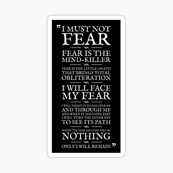 Free download Bene Gesserit Litany Against Fear from the Dune books by  Frank Herbert 607x783 for your Desktop Mobile  Tablet  Explore 50 Litany  Against Fear Wallpaper  Rise Against Wallpaper