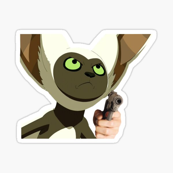 "Momo with a gun meme" Sticker by realtas | Redbubble