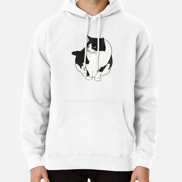 Black and White Cat Pullover Hoodie for Sale by murialbezanson Redbubble